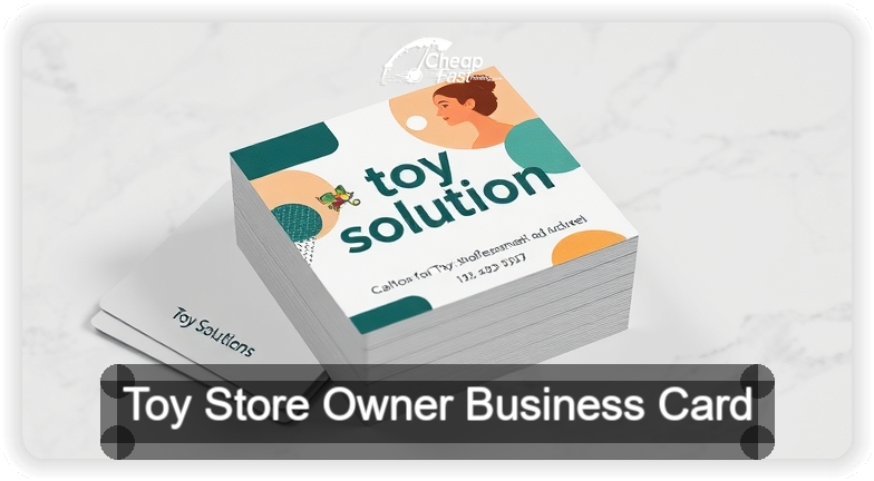 Toy Store Owner business card design sample