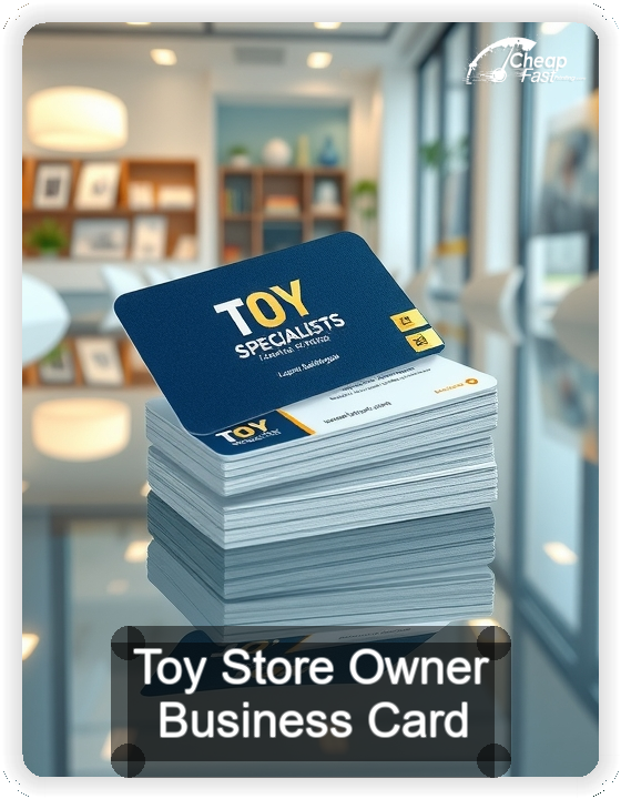 Toy Store Owner business card design sample