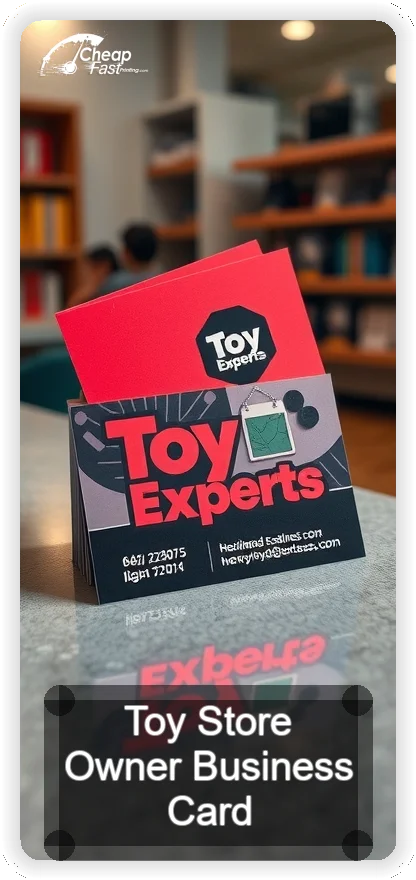 Toy Store Owner business card design sample