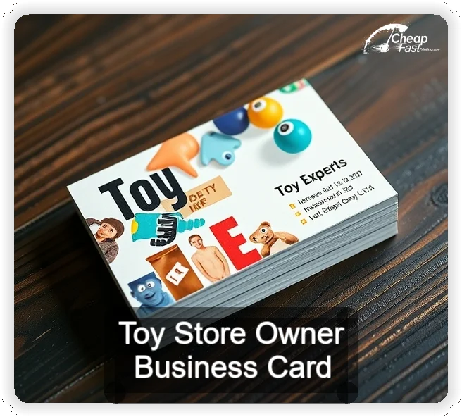 Toy Store Owner business card design sample
