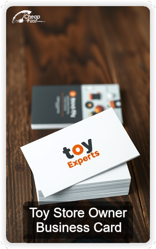 Toy Store Owner business card design sample