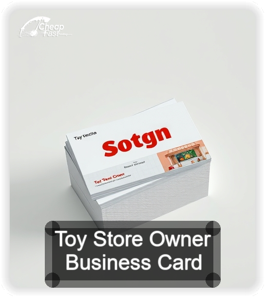 Toy Store Owner business card design sample