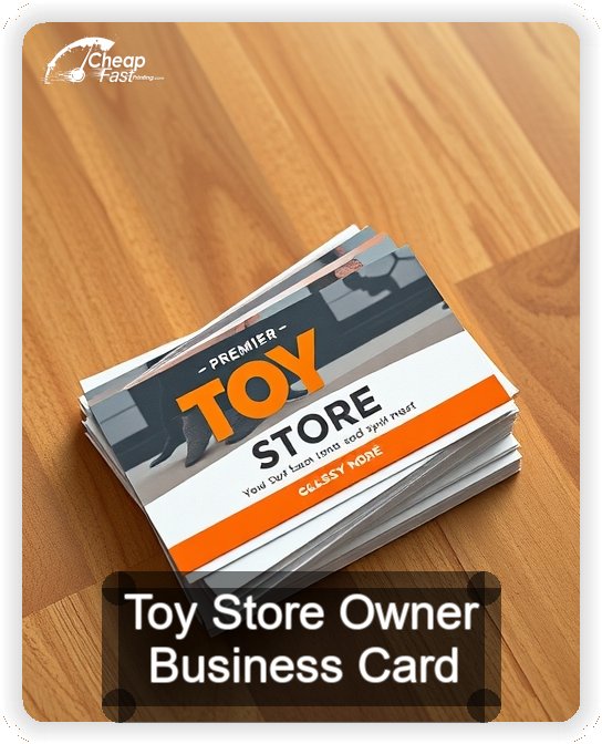 Toy Store Owner business card design sample
