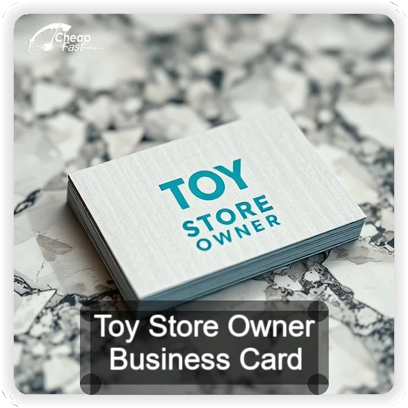 Toy Store Owner business card design sample