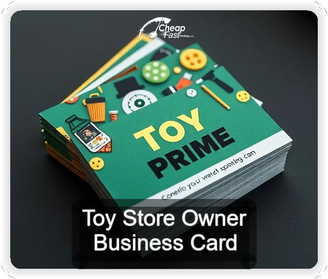 Toy Store Owner business card design sample