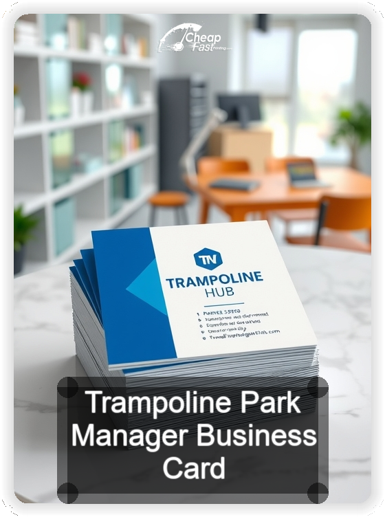 Trampoline Park Manager business card design sample