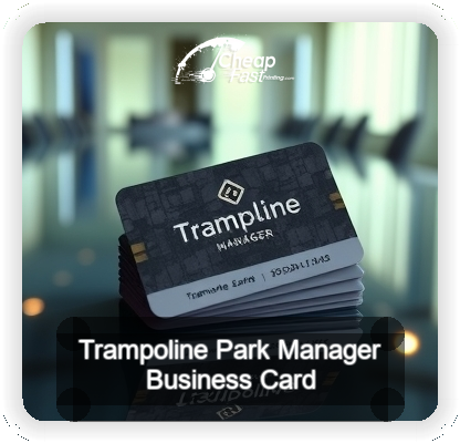 Trampoline Park Manager business card design sample
