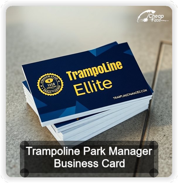 Trampoline Park Manager business card design sample