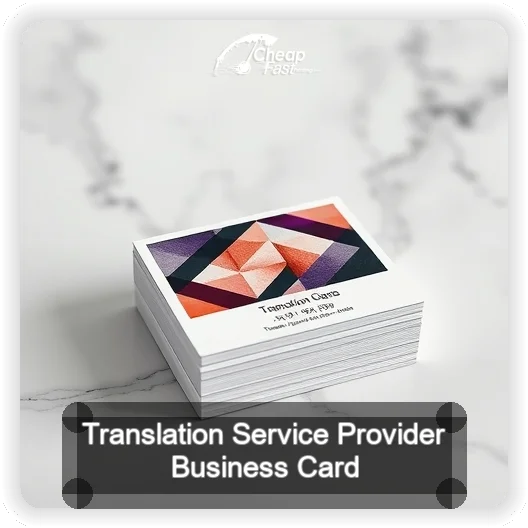 Translation Service Provider business card design sample