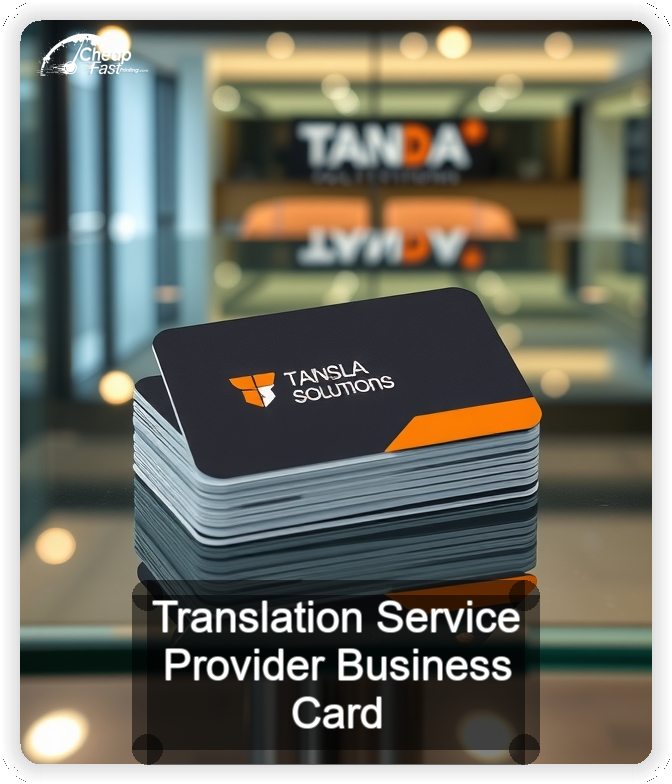 Translation Service Provider business card design sample