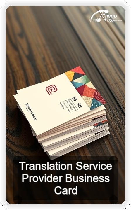 Translation Service Provider business card design sample