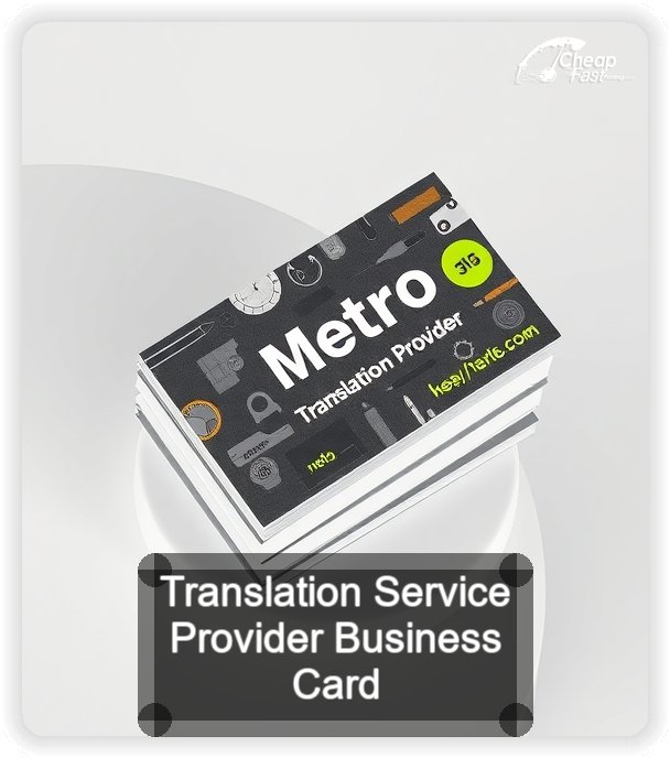 Translation Service Provider business card design sample