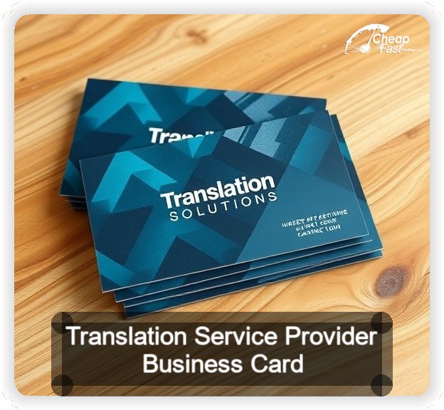 Translation Service Provider business card design sample