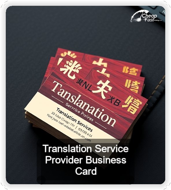 Translation Service Provider business card design sample
