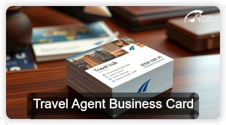 Travel Agent business card design sample