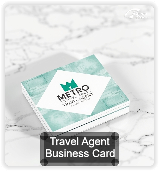 Travel Agent business card design sample