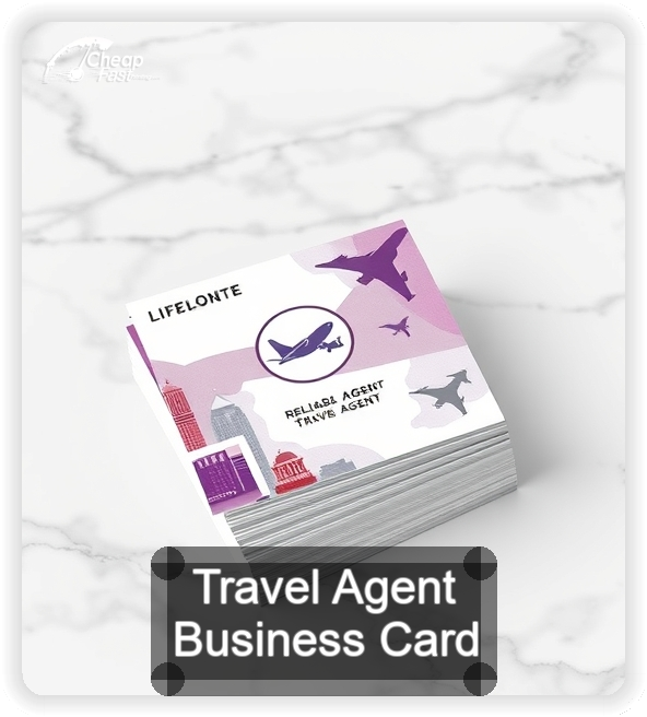 Travel Agent business card design sample