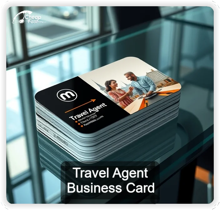 Travel Agent business card design sample