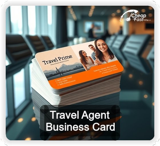 Travel Agent business card design sample