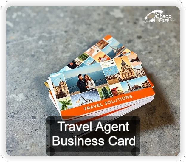 Travel Agent business card design sample