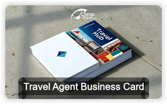 Travel Agent business card design sample