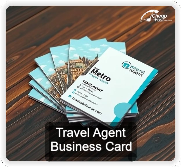 Travel Agent business card design sample