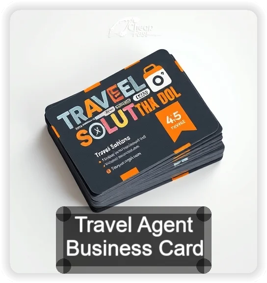 Travel Agent business card design sample