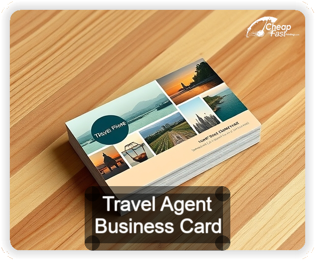 Travel Agent business card design sample