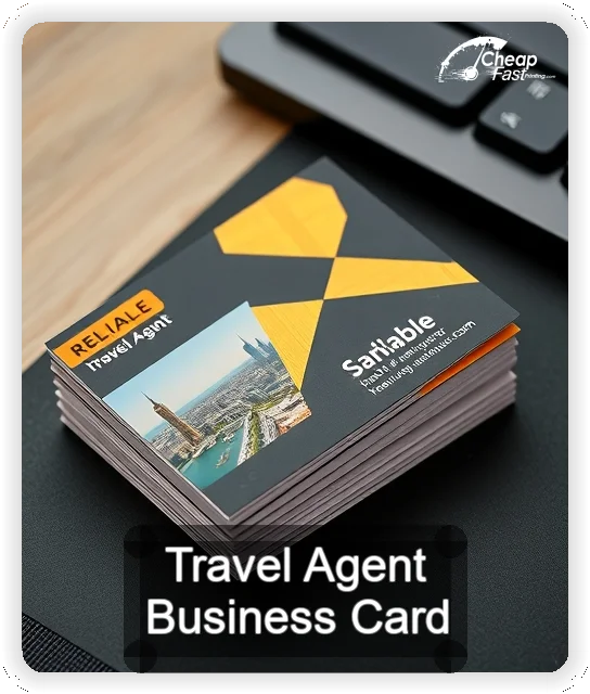 Travel Agent business card design sample