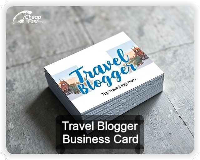 Travel Blogger business card design sample