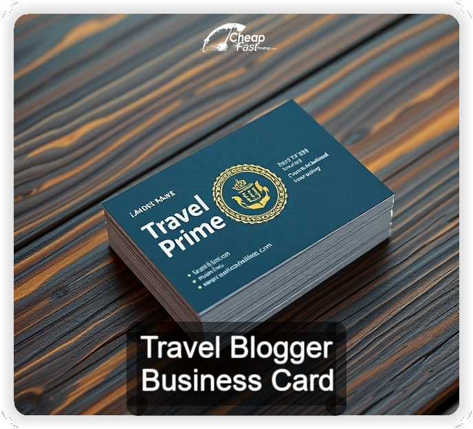 Travel Blogger business card design sample