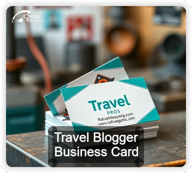 Travel Blogger business card design sample