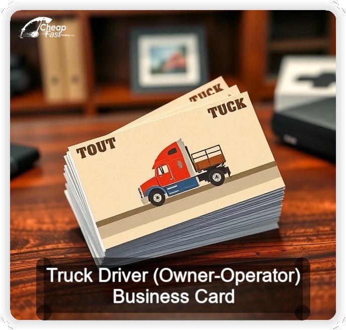 Truck Driver Owner Operator business card design sample