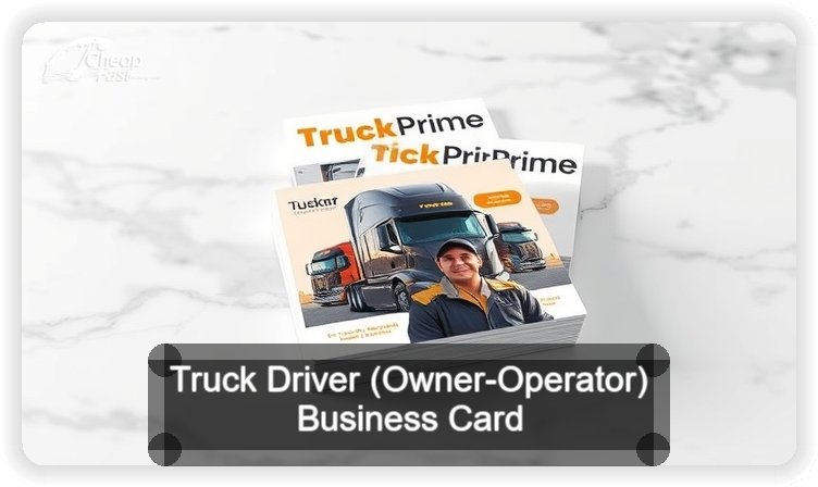 Truck Driver Owner Operator business card design sample