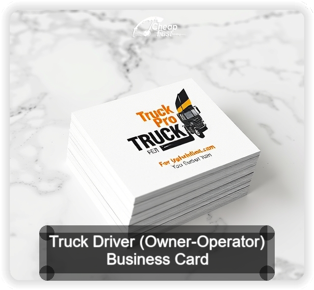 Truck Driver Owner Operator business card design sample