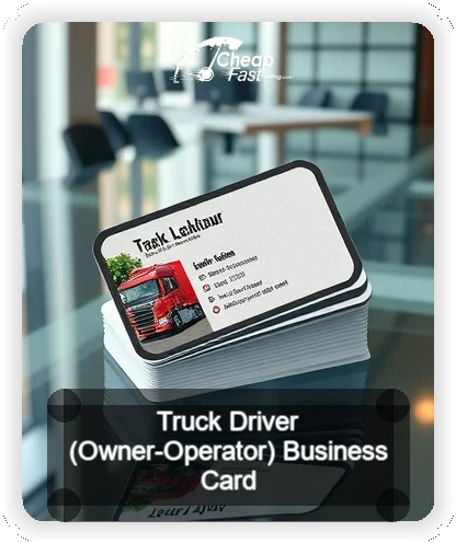 Truck Driver Owner Operator business card design sample
