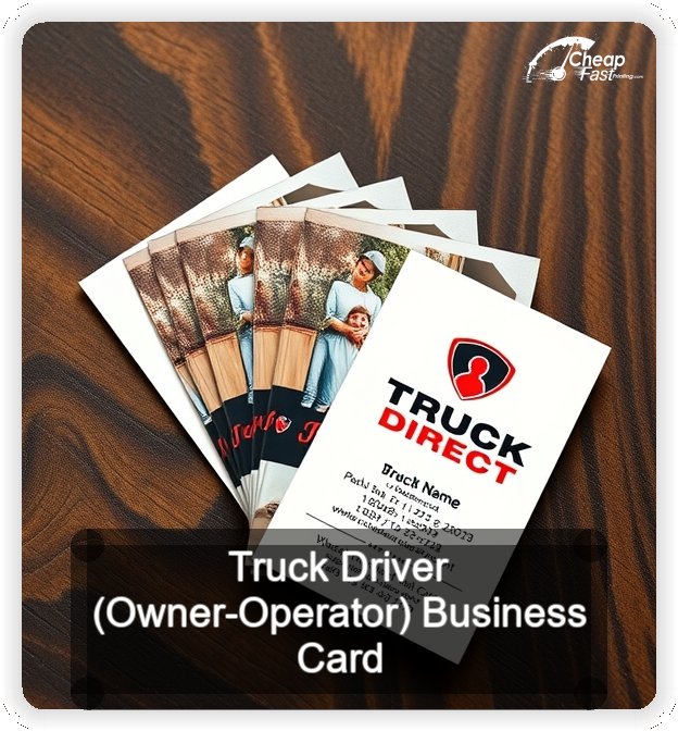 Truck Driver Owner Operator business card design sample