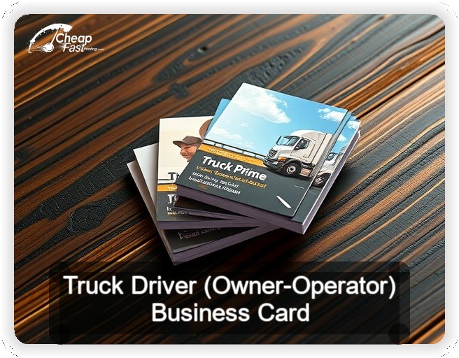 Truck Driver Owner Operator business card design sample