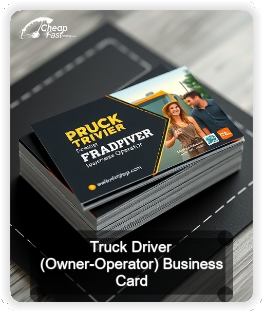 Truck Driver Owner Operator business card design sample
