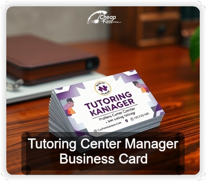 Tutoring Center Manager business card design sample
