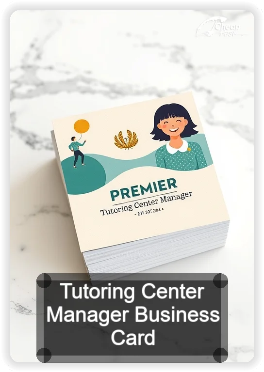 Tutoring Center Manager business card design sample