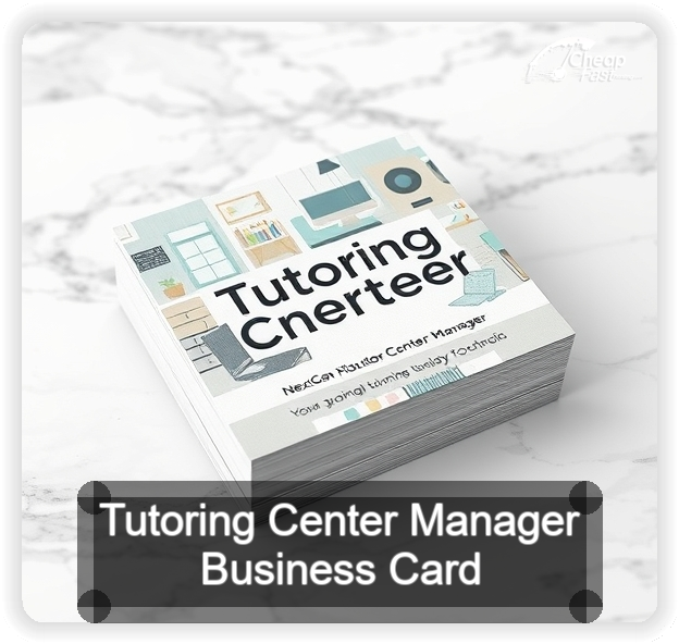 Tutoring Center Manager business card design sample