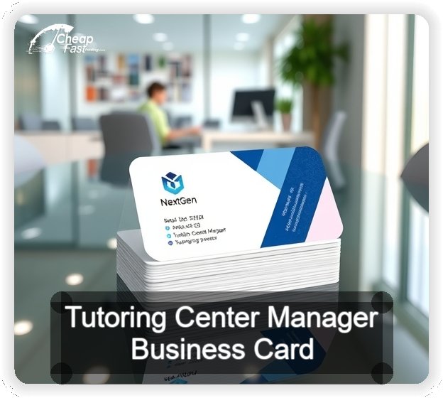 Tutoring Center Manager business card design sample