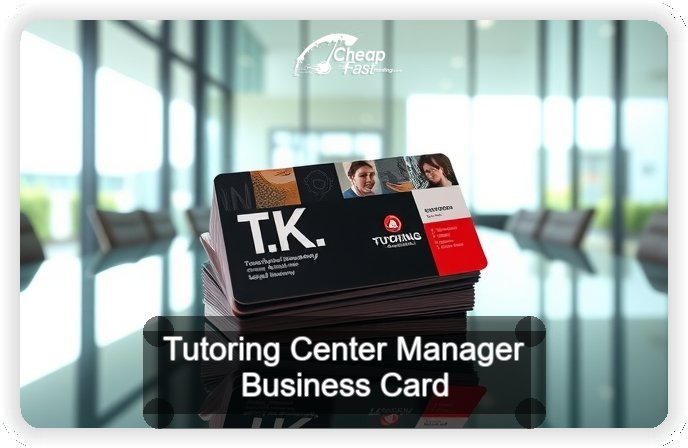 Tutoring Center Manager business card design sample