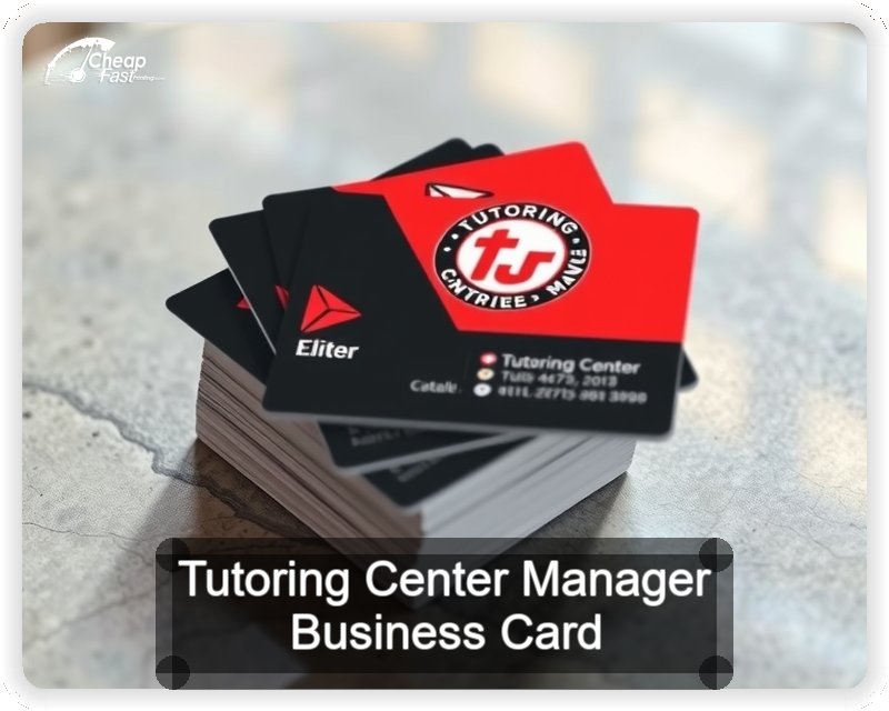 Tutoring Center Manager business card design sample