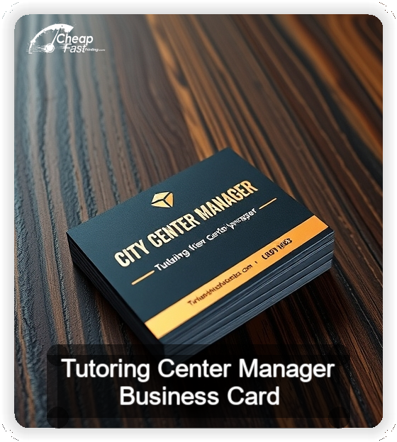 Tutoring Center Manager business card design sample