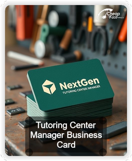 Tutoring Center Manager business card design sample