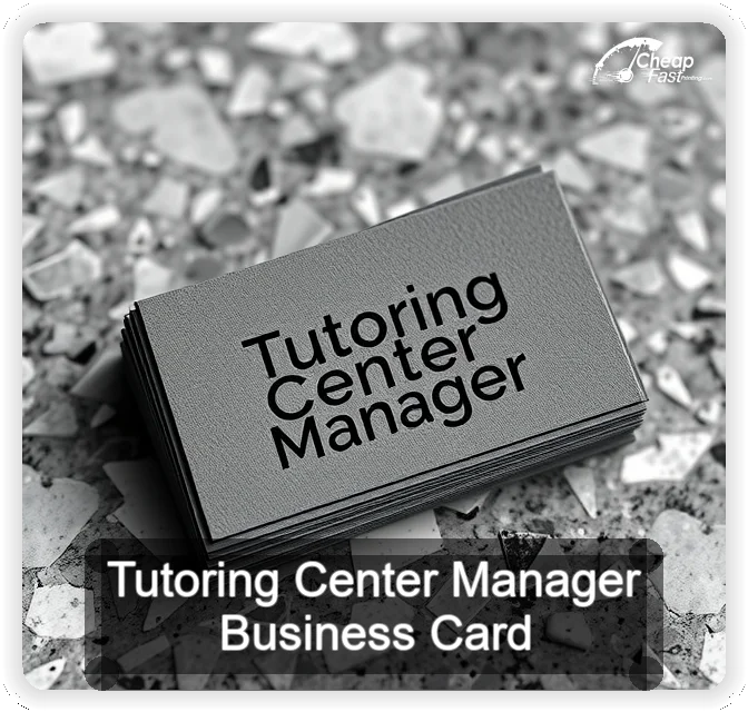 Tutoring Center Manager business card design sample