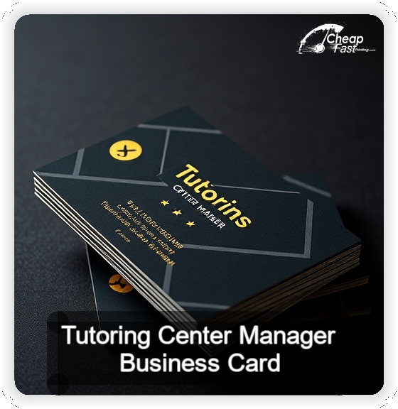 Tutoring Center Manager business card design sample