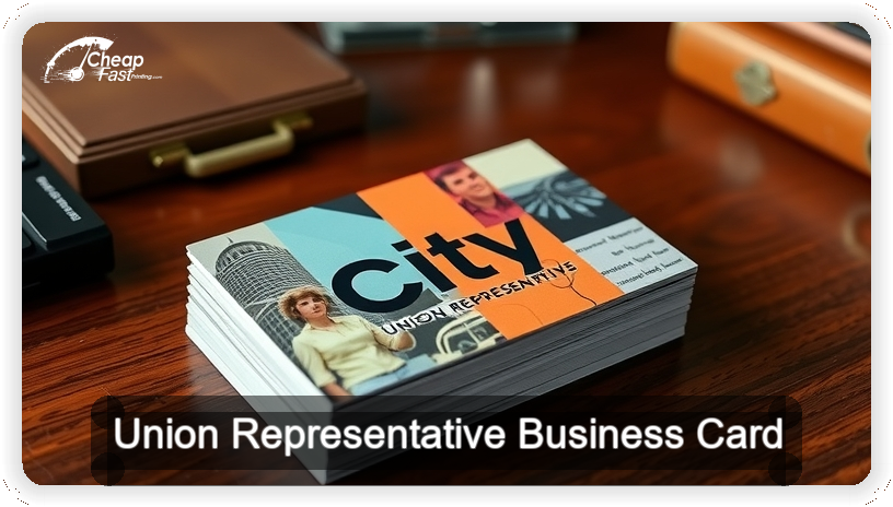 Union Representative business card design sample